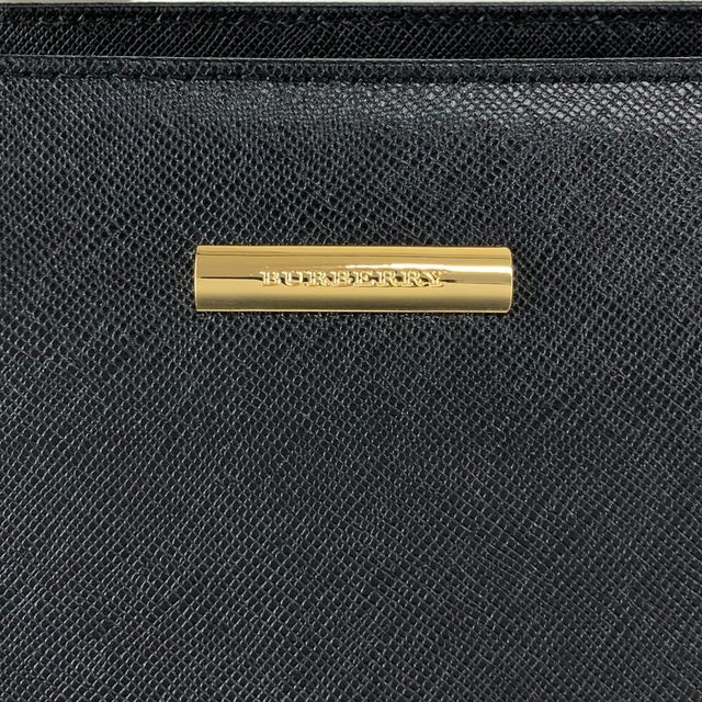 BURBERRY バーバリー ハンドバッグ ブラック ロゴ レザー vintage ヴィンテージ オールド imtu4e
