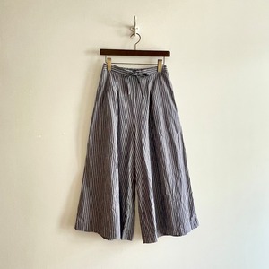 C30521 【Tamiyo】Cotton Linen Stripe Wide Pants