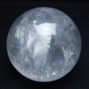 カルサイト 丸玉 虹入り 80mm ホワイトカルサイト スフィア 一点物 151-6273