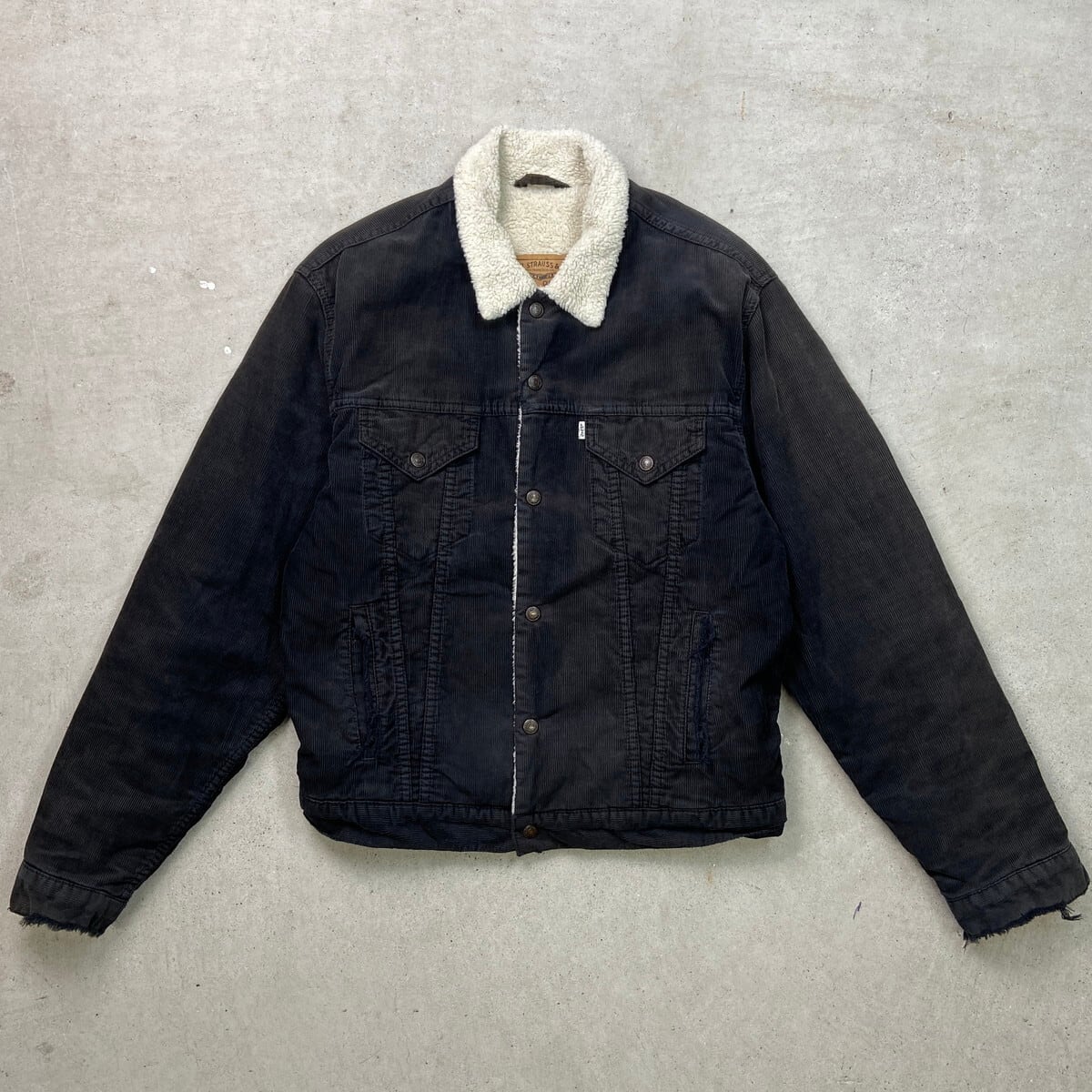 90s LEVI'S ブラックデニム ボア 71500-2 ユーロモデル 90年代 Levi's ユーロリーバイス 71500 コーデュロイボアジャケット