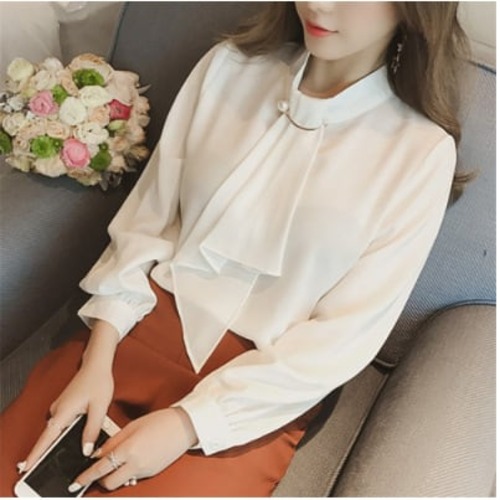 送料無料 春新作 レディース長袖シャツブラウス 無地 大人可愛い 春秋冬 オフィス対応 大きいサイズ 韓国ファッション ホワイト ベージュ ブルー ピンク