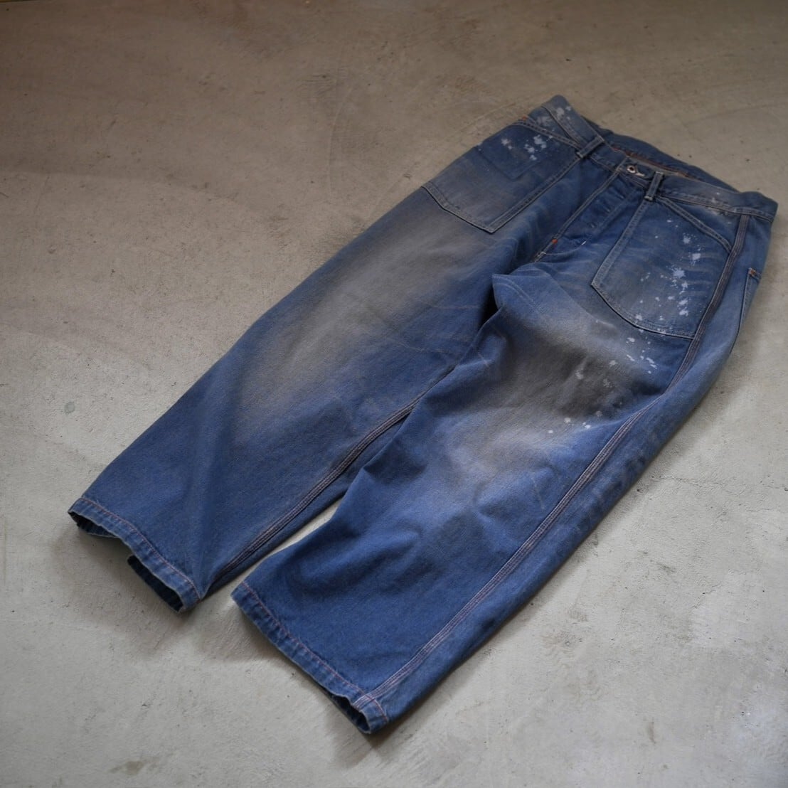 Gurank | Distressed painter pants | INDIGO