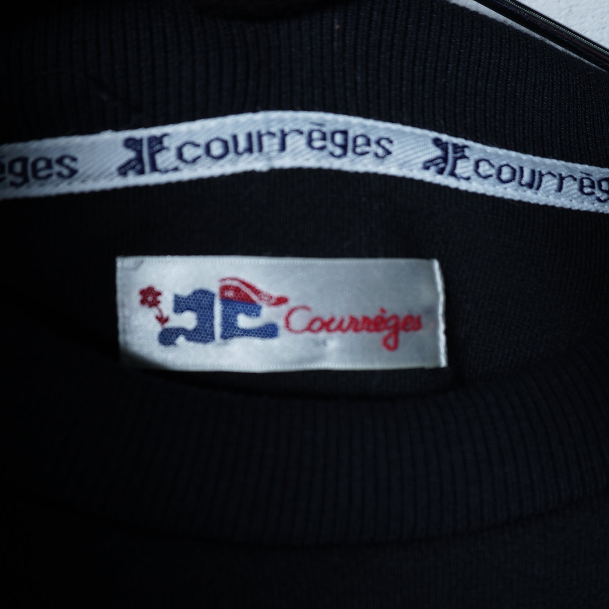 Courreges】クレージュ ロゴ刺繍スウェット black | MIXHIVE