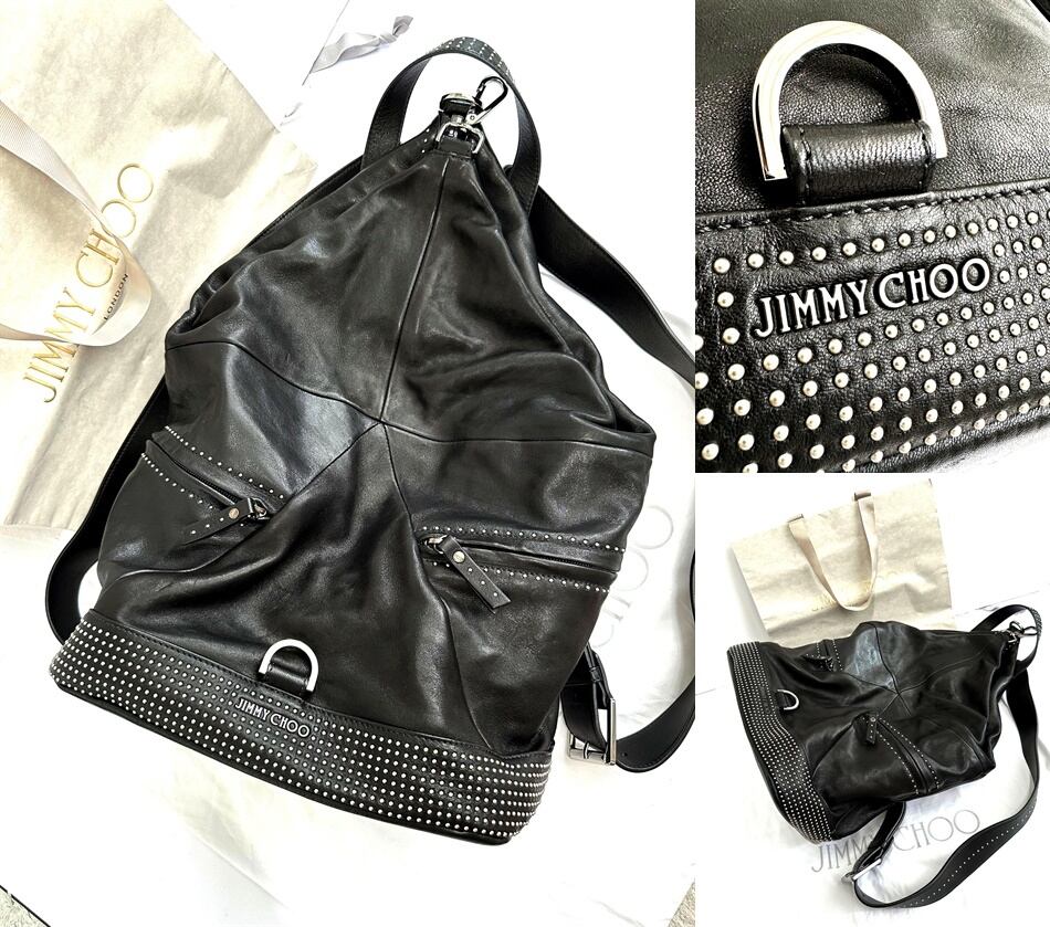 JIMMY CHOO ジミーチュウ FITZROY フィッツロイ ドットスタッズ バック