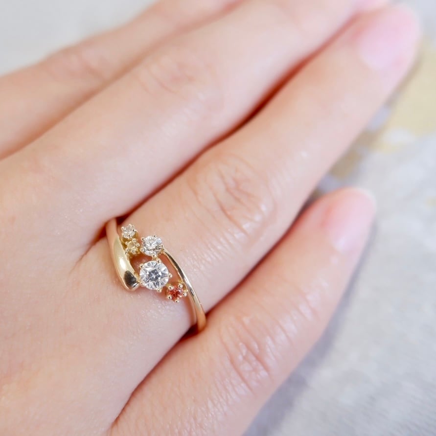 K18 フェスタリア Wish upon a star ダイヤモンド カラーサファイア  