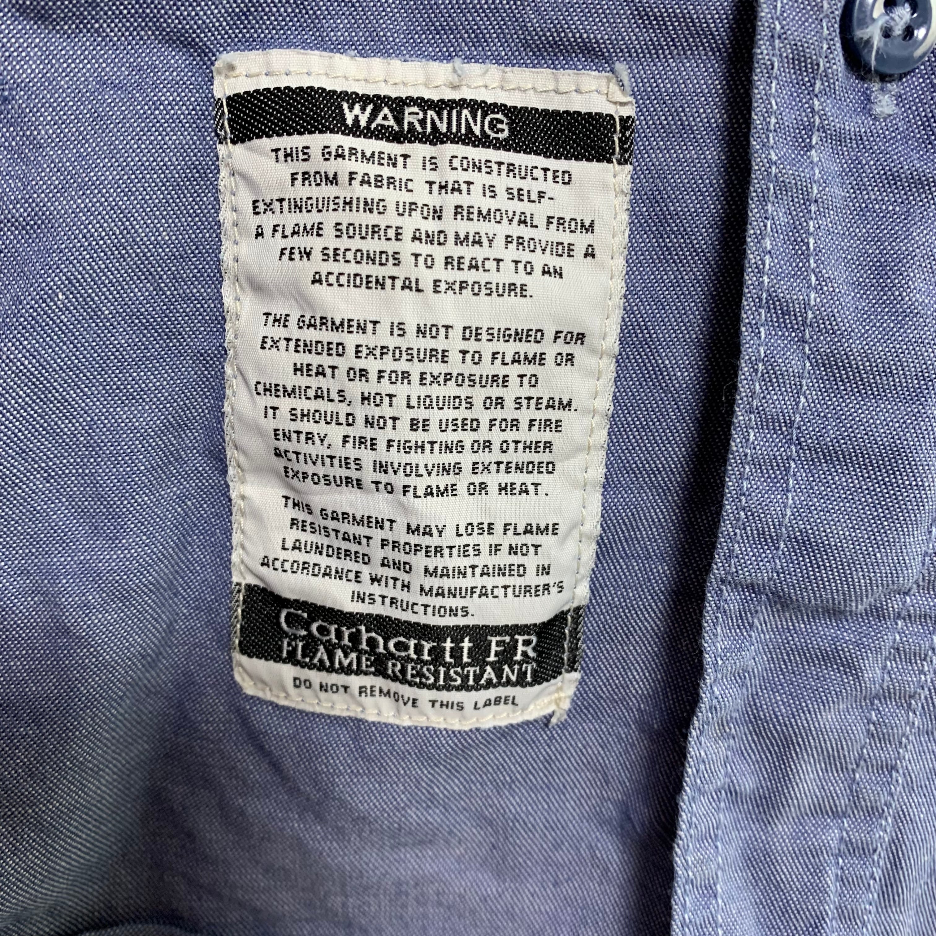 US古着 90s 90年代ヴィンテージ Carhartt カーハート FR 長袖BDシャツ
