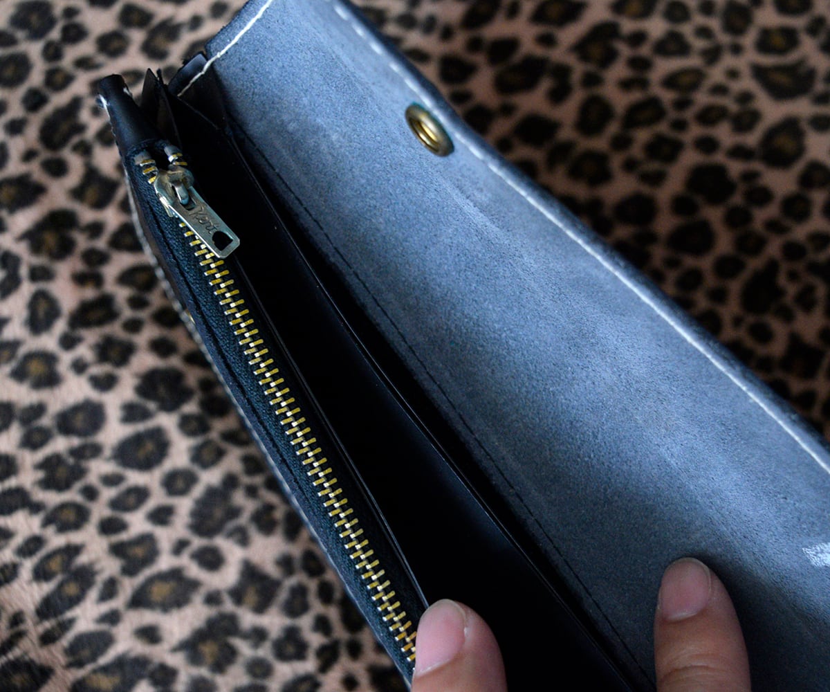 DEAD STOCK VINTAGE TRUCKER WALLET BLACK | SECOND TIME GLORY