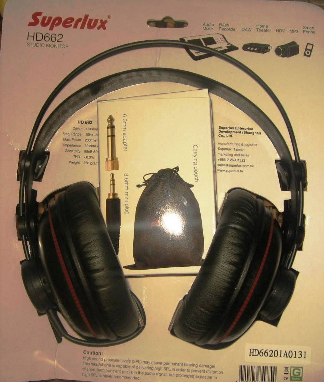 Superlux 密閉型プロフェッショナルモニターヘッドフォン インピーダンス32[オーム]モデル HD660PRO-32 Superlux 密閉型プロフェッショナルモニターヘッドフォン HD662EVO&frasl;BK