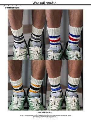 Retro Line Crew Socks / レトロラインクルーソックス