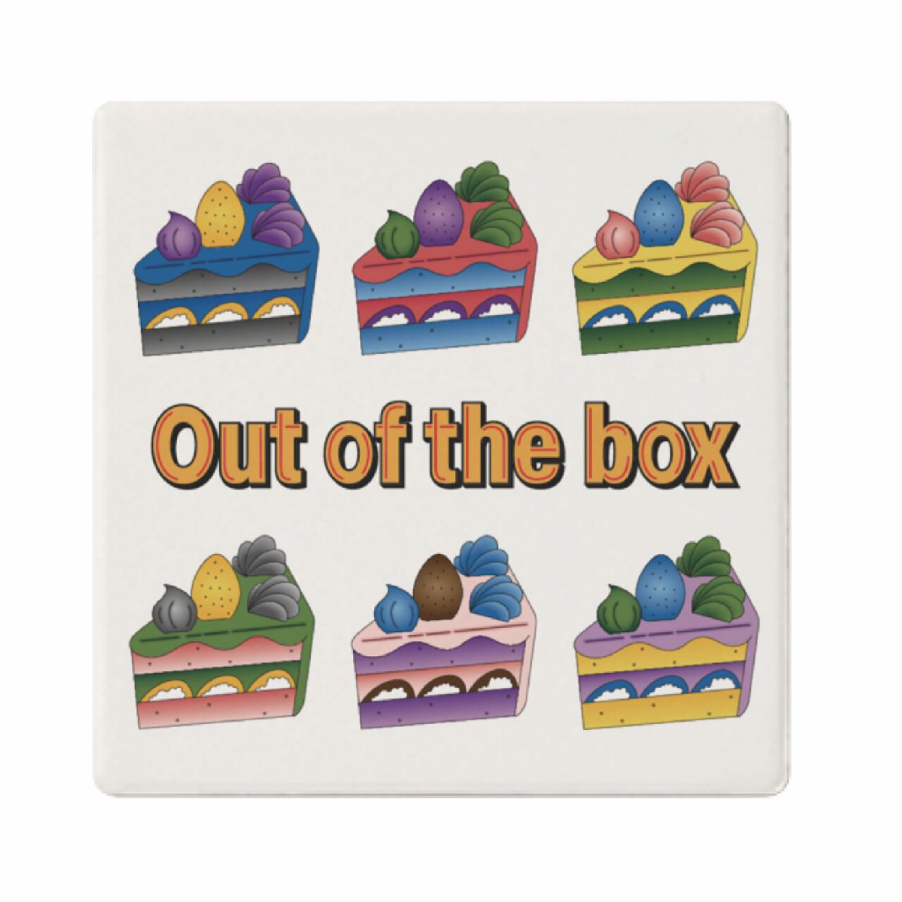 DHD(M)041【白雲石吸水コースター　ショートケーキ】