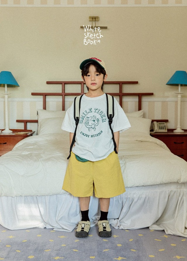【取寄】white sketchbook｜shashashak shorts｜シャシャシャクショートパンツ｜5-17｜kids&jr｜26 summer