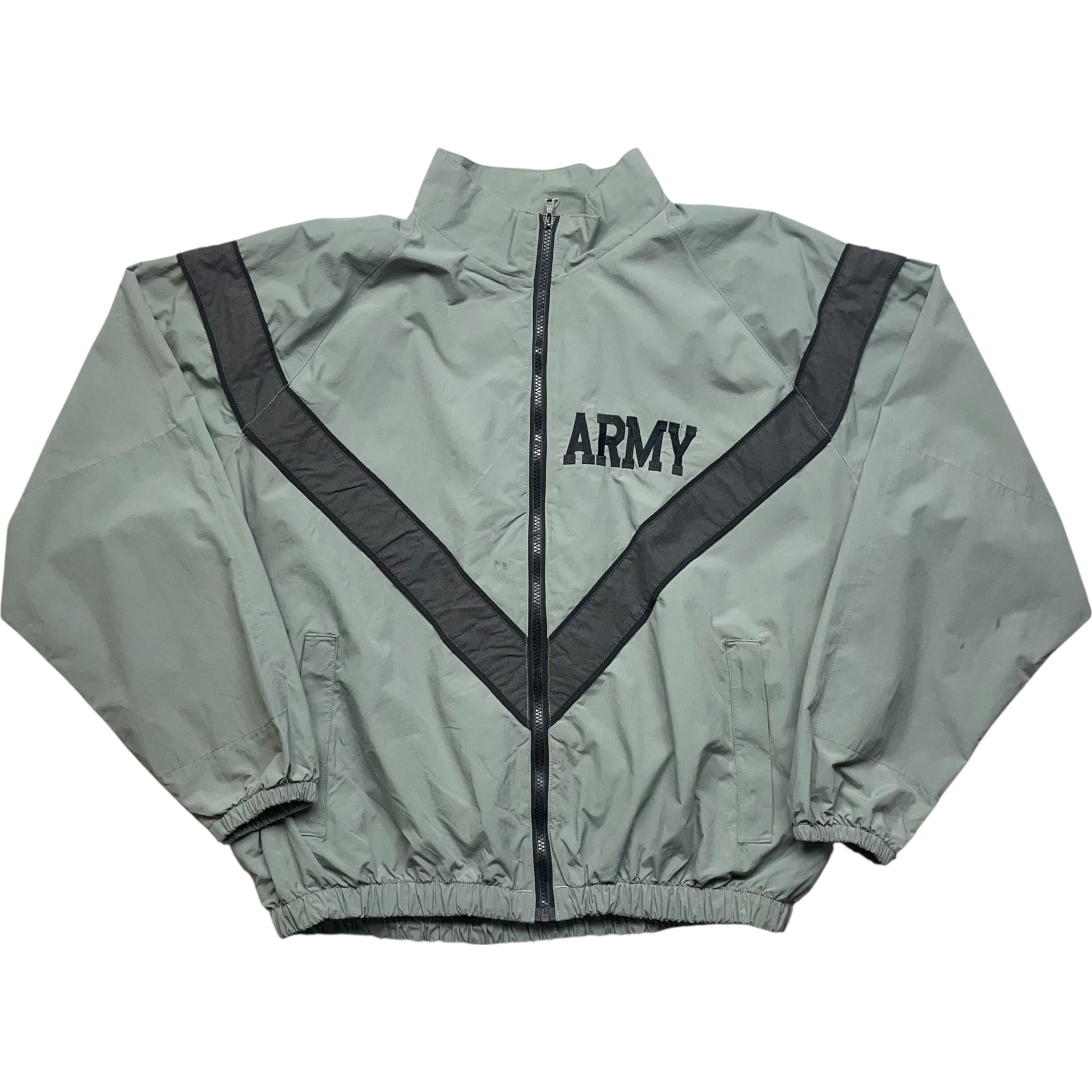 《L》 U.S.ARMY アメリカ陸軍 トレーニングジャケット ナイロンジャケット ミリタリー グレー no.9154