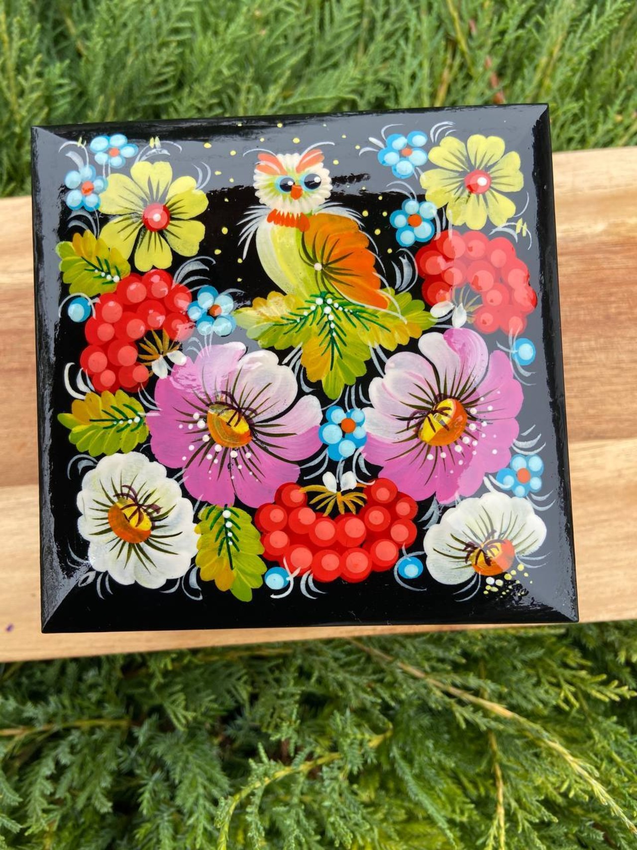 ペトリキフカ・ジュエリーボックス 12сm（ホメンコ） - 3