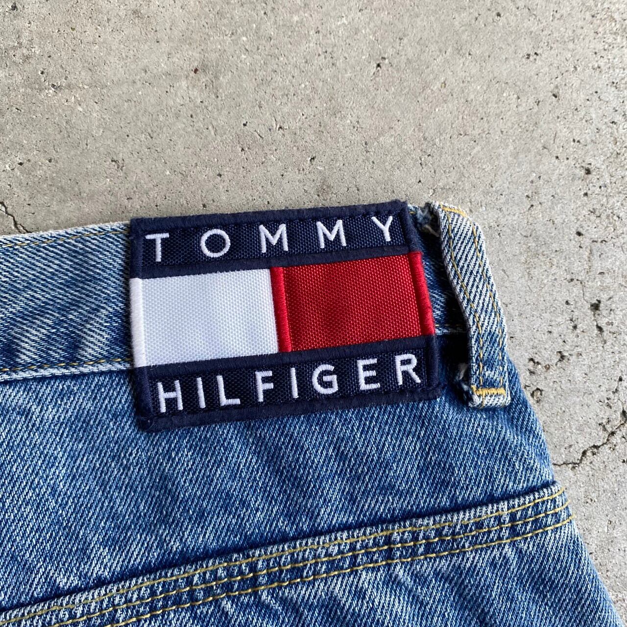 90年代 TOMMY HILFIGER トミーヒルフィガー ワイド バギー デニム ...