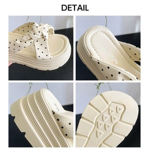 厚底 リボン サンダル ドット柄 レディース 春夏 韓国 きれいめ 大人 かわいい フェミニン おしゃれ フラットサンダル 疲れにくい 歩きやすい 履きやすい 大人可愛い 大人女子