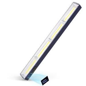 【特価処分】LETOUR LEDライト 充電式 led マグネット付きライト 作業灯 取付簡単 大容量 LED残量表示 Type-C充電 超高輝度 三色温 無段階調光 多機能 室内室外 ガレージ/地下室/キャンプ/登山/釣り/作業/修理/アウトドア/応急/停電用 (40CM-7500mAh)