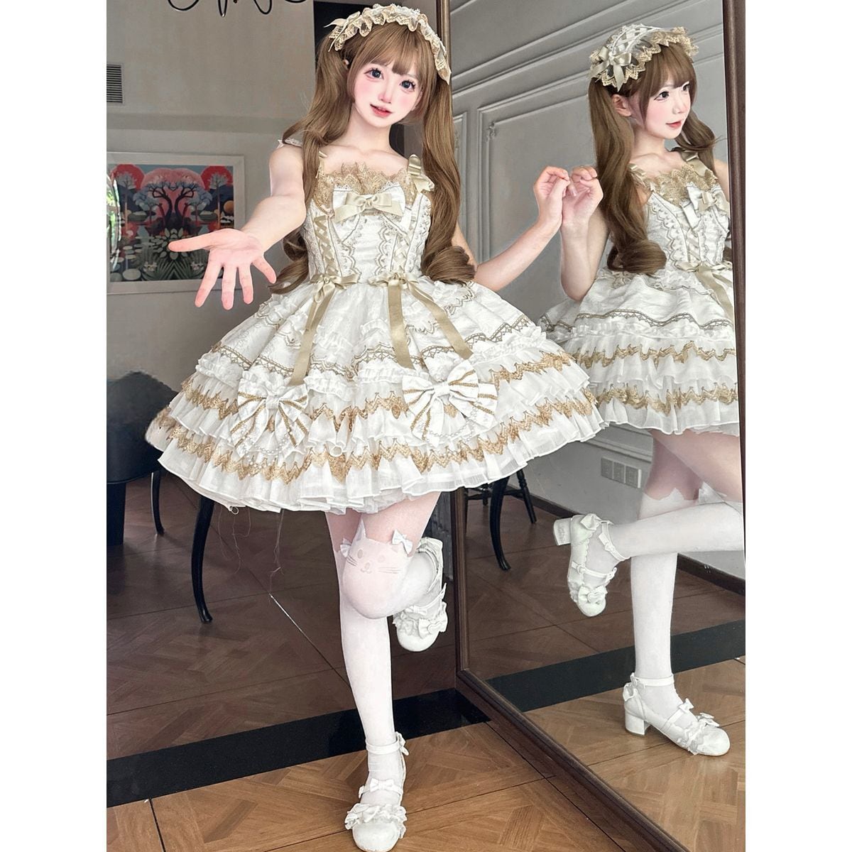 エレガントドールバックリボンロリィタセットアップ | Maiden's Rêve