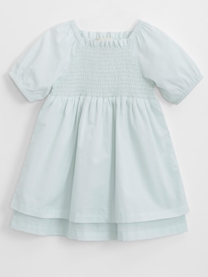 serendipity ORGANICS / Smock Dress  Mysty Blue（3y,4y,5y)