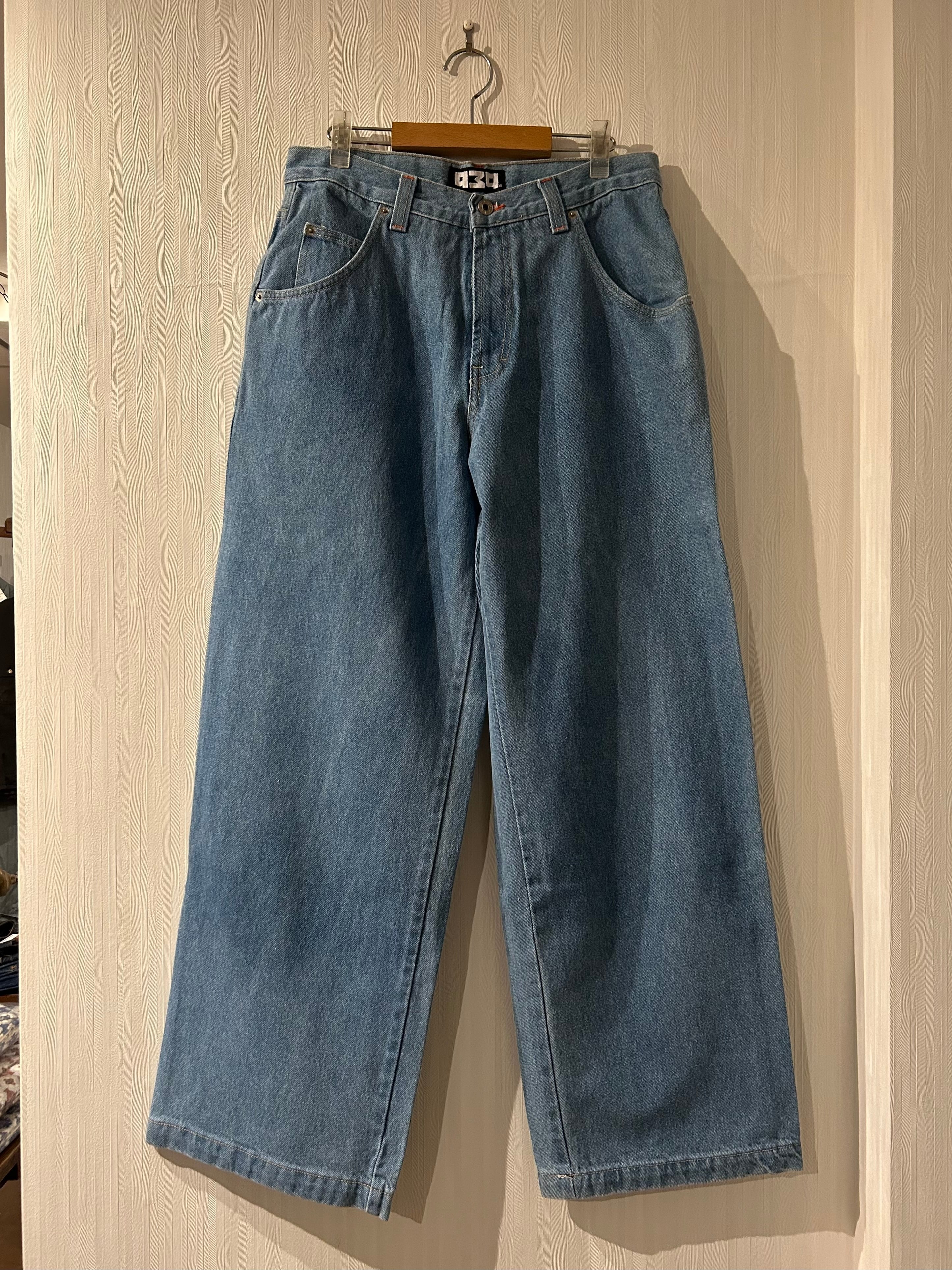 Dead Stock!! 1990s NINE THREE NINE “939” super wide denim pant "one wash"