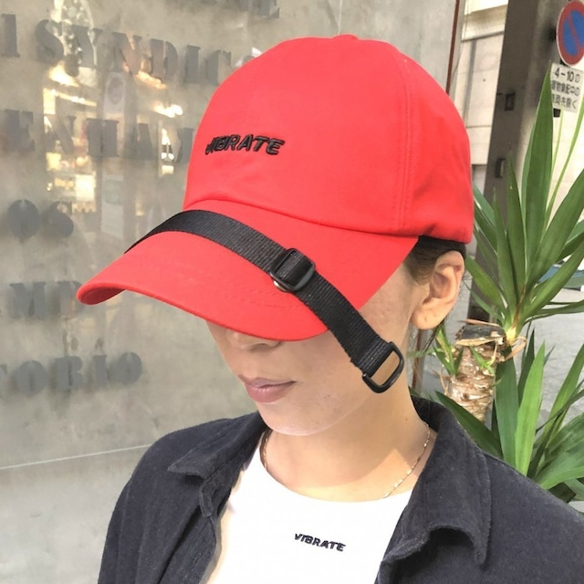 【レッド】日本初！ バイブレート 正規取扱店  ＣＡＰ メンズ レディース 帽子 ＶＩＢＲＡＴＥ バイブレイト BELT CROSS CAP