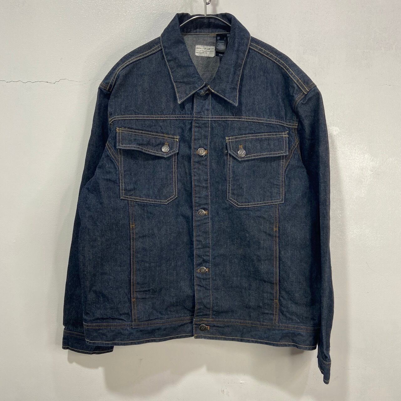 送料無料』DKNY JEANS ダナキャランニューヨーク デニムGジャン 濃紺 L 