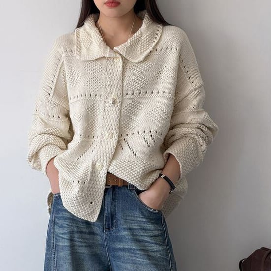 geometrick knit cardigan 14737