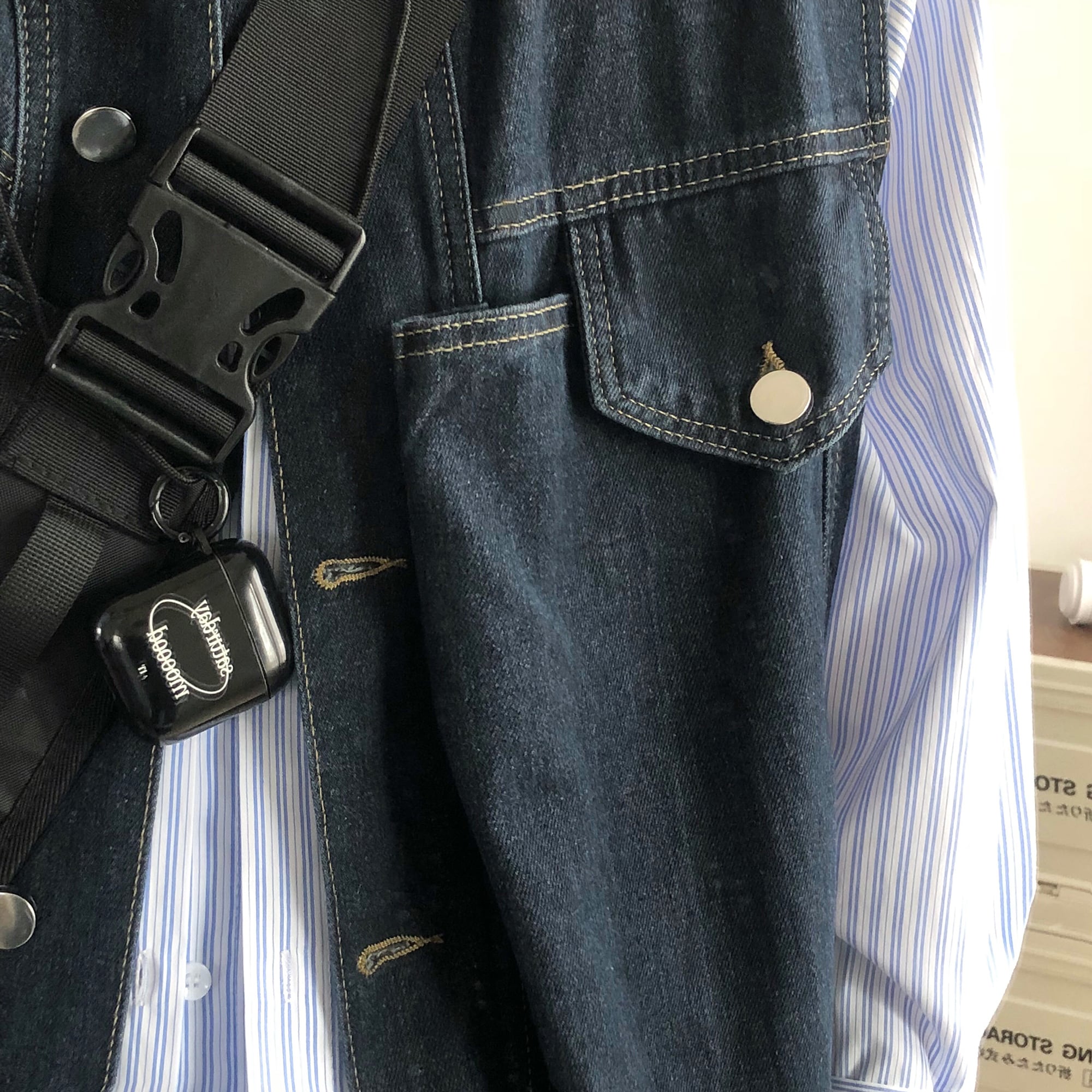 RICHMAN多ポケット付デニムミリタリーベスト | mblueshop