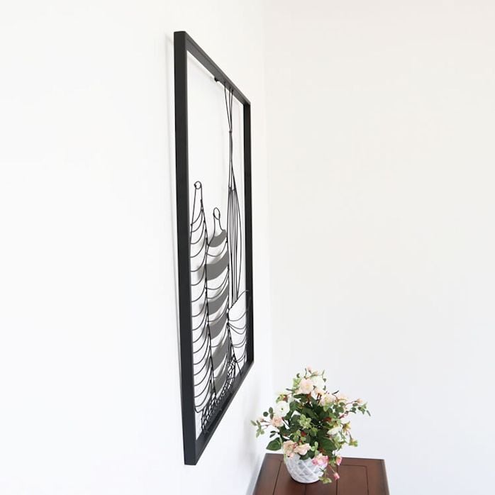 アイアン 壁飾り インテリア 壁掛け アートパネル アートフレーム ウォールデコ アイアンの壁飾り 花瓶B 送料無料(一部地域除く) kwb5869 