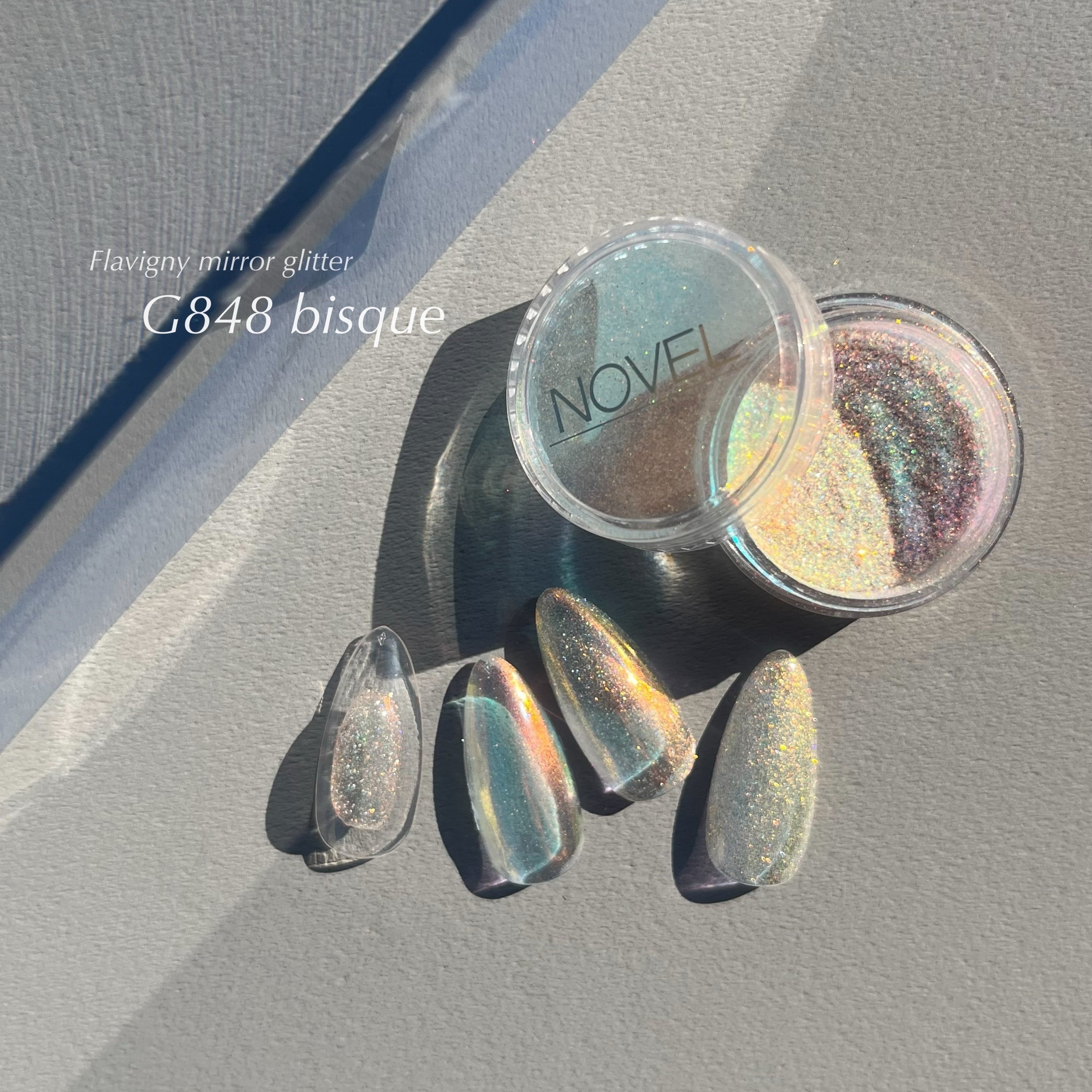 NOVEL ネイルパーツ　ラメグリッター　ミラーパウダー150点セット！！ SET094 Flavigny mirror glitter 6色SET | atelier NOVEL