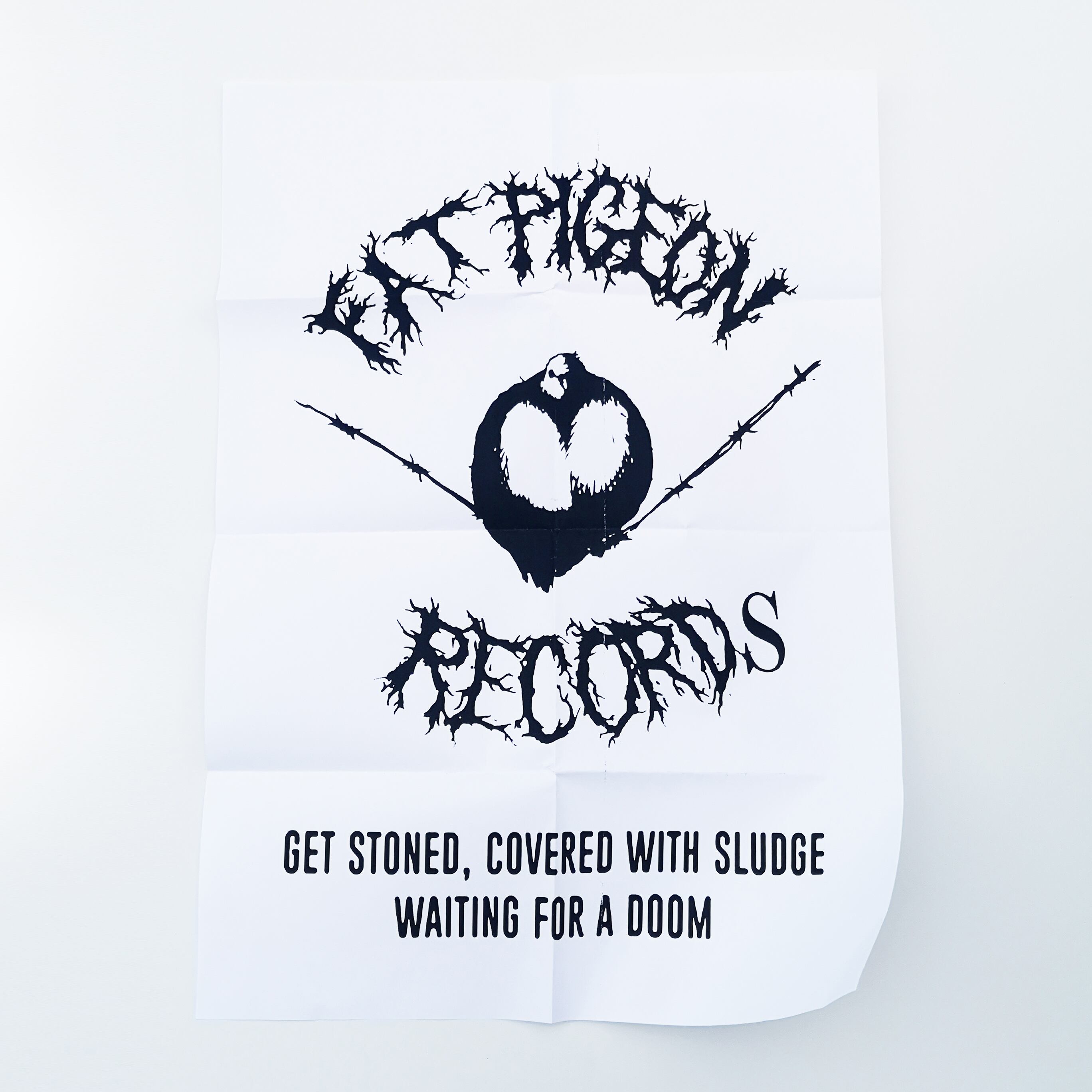 FAT PIGEON RECORDS "Soul Sacrifice" LONG TEE Light Pink L