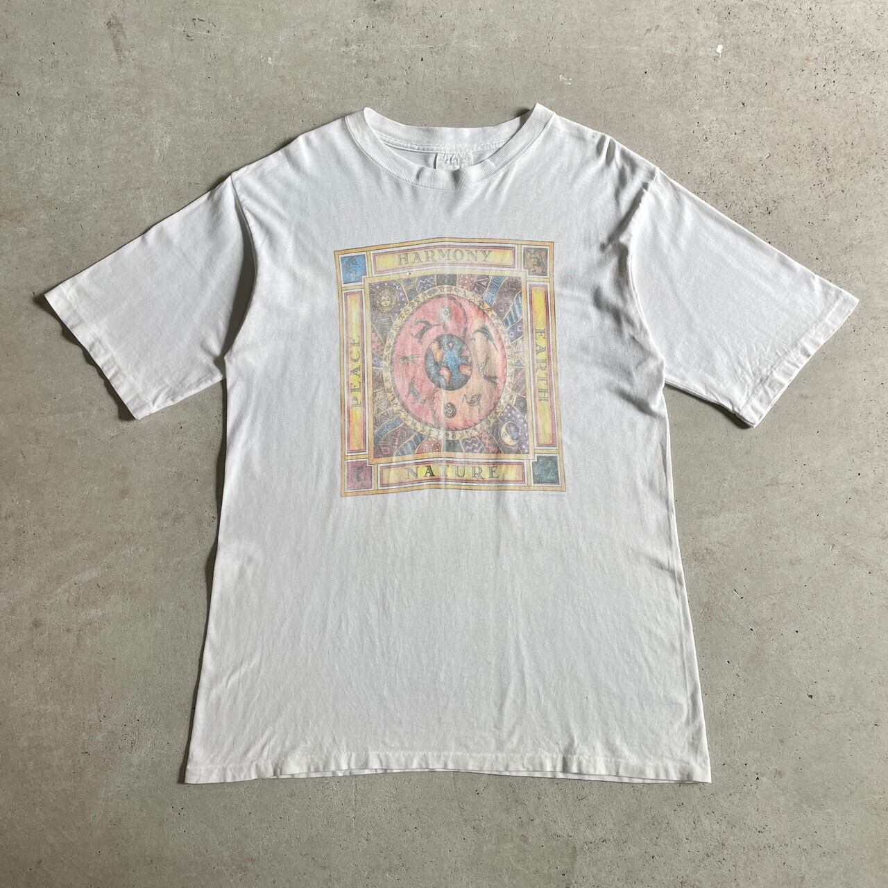 90年代 USA製 Human-i-Tees PEACE HARMONY EARTH NATURE アート