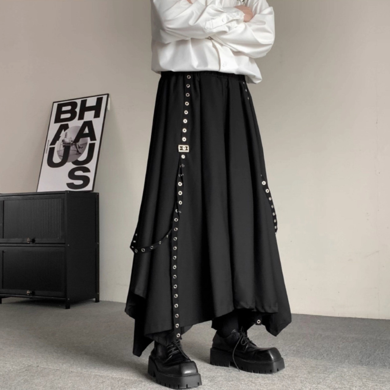 Asymmetric Layer Wide Pants / M–5XL　TB2626・画像6