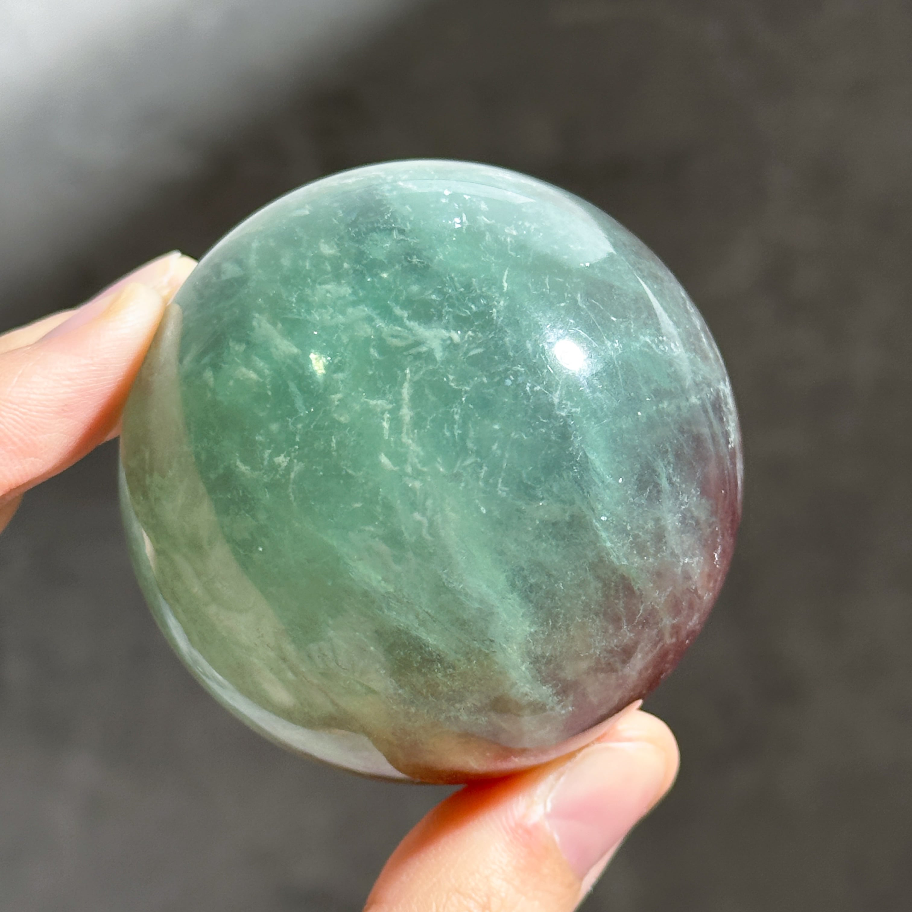 レインボーフローライト スフィア（丸玉)05◇ Rainbow Fluorite Sphere