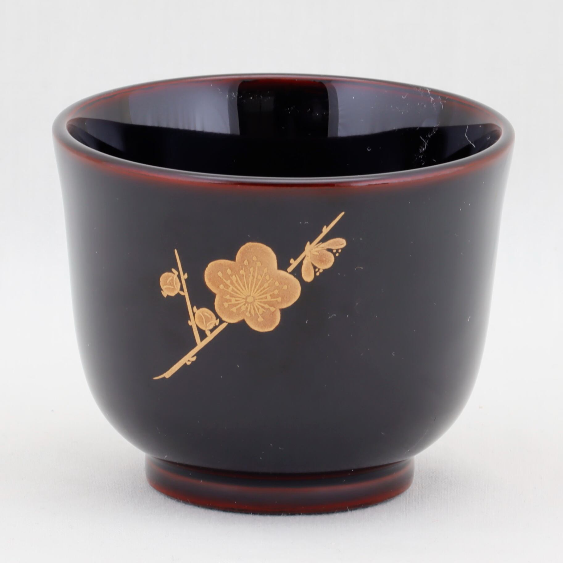 230-3 輪島塗 ぐい呑み／溜塗／梅蒔絵 | 輪島塗 加藤漆器店 公式