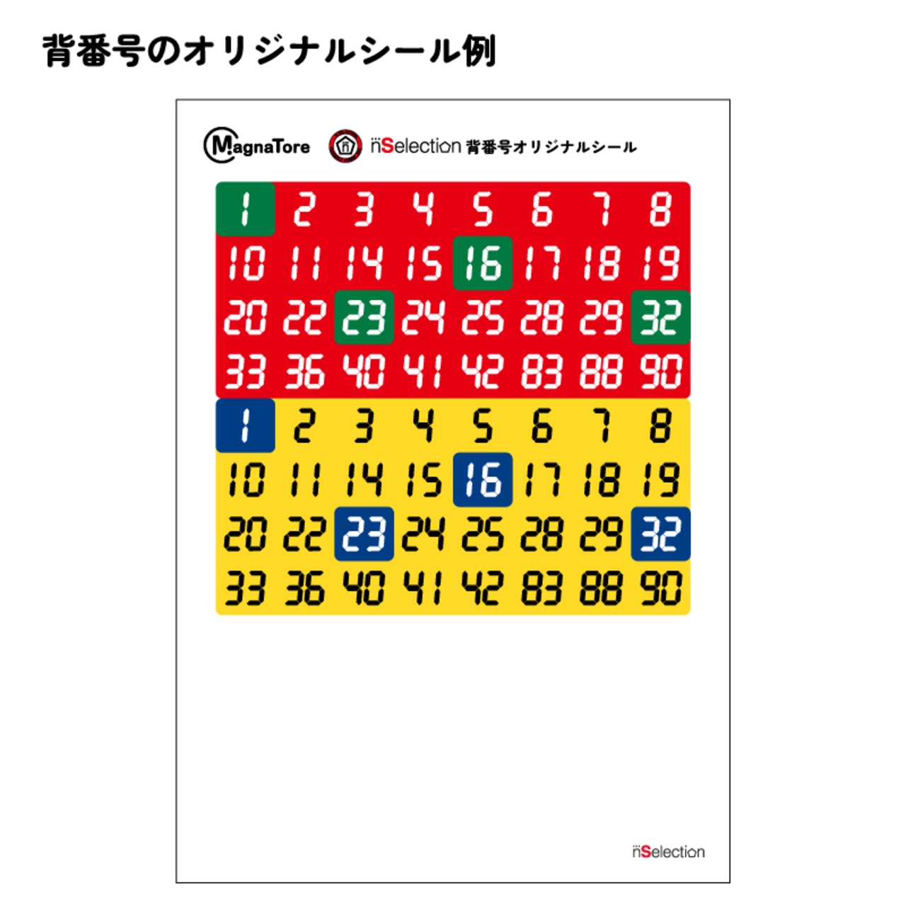 【オリジナルシール製作用】MagnaTore マグナトーレ サッカー作戦盤用 オリジナル人型マグネット Lサイズ用 大サイズ用 オリジナルシール