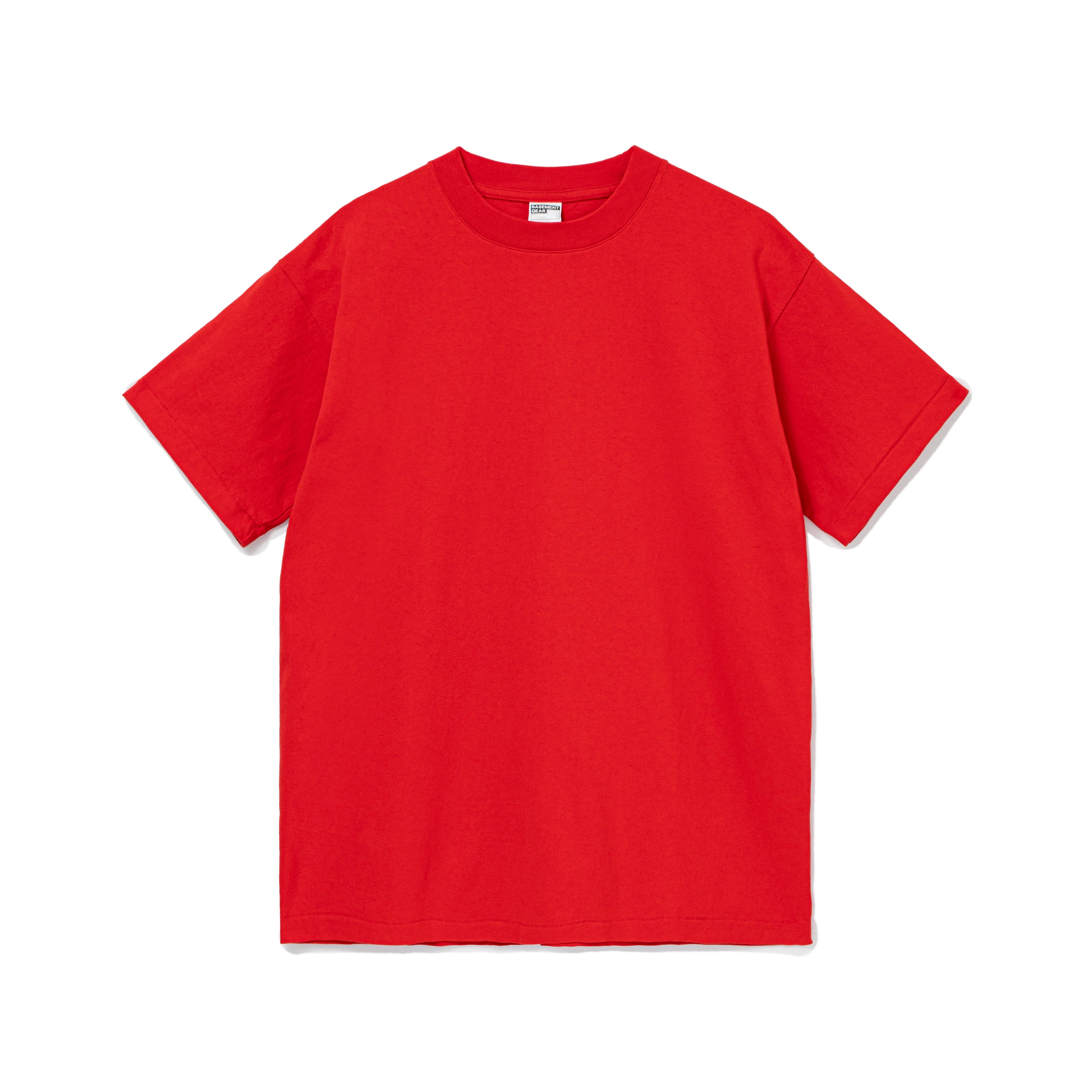 7oz Garment Wash S/SL Tee <Red> | basementgear