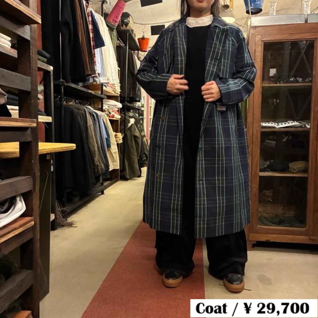 TISSU High Density Effortless Trench Coat in Blackwatch Tartan, Green and Black, Water-Repellent, Pollen-Guard, Raglan Style