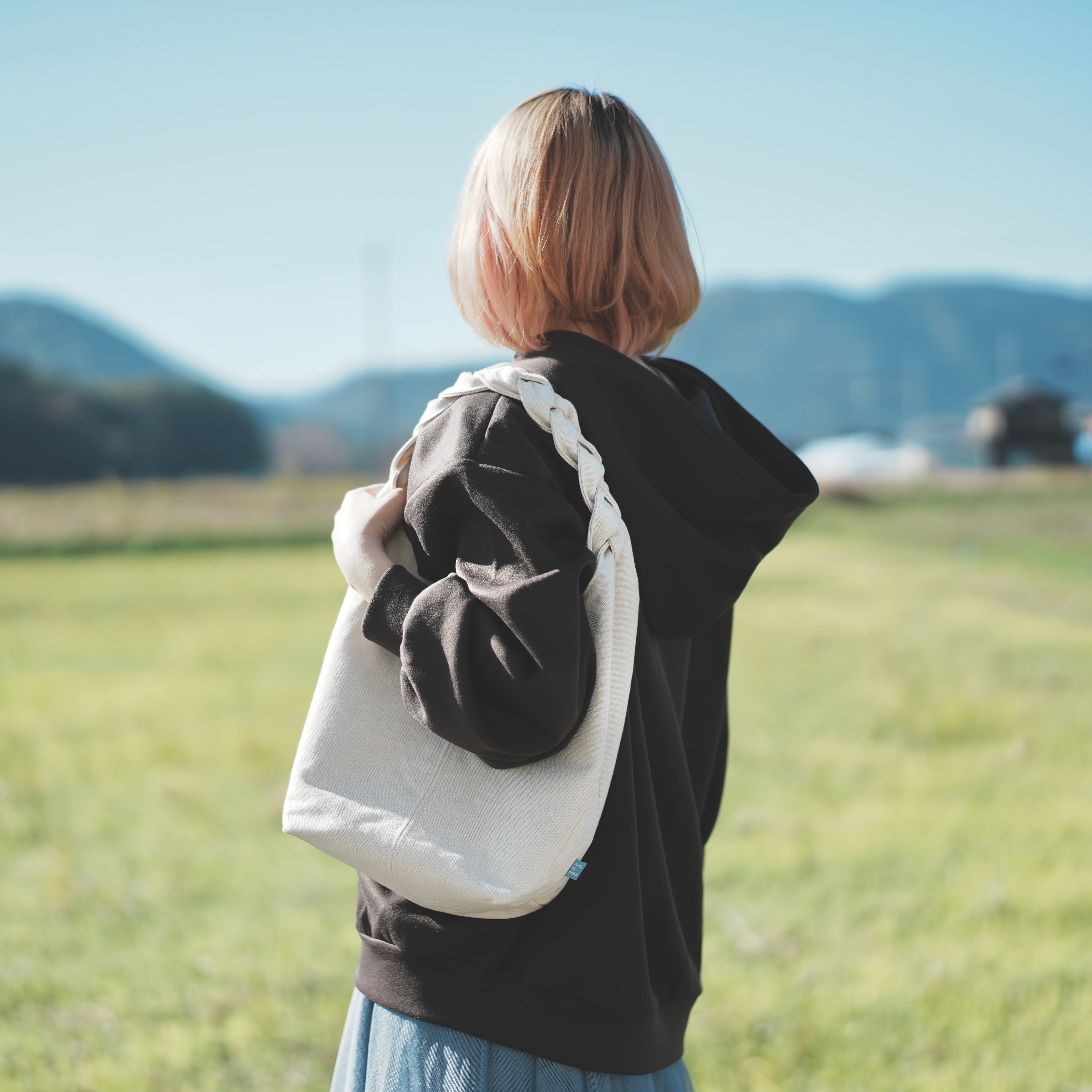 Lサイズ】琵琶湖生まれの三つ編みバッグ | nuno ni shitai