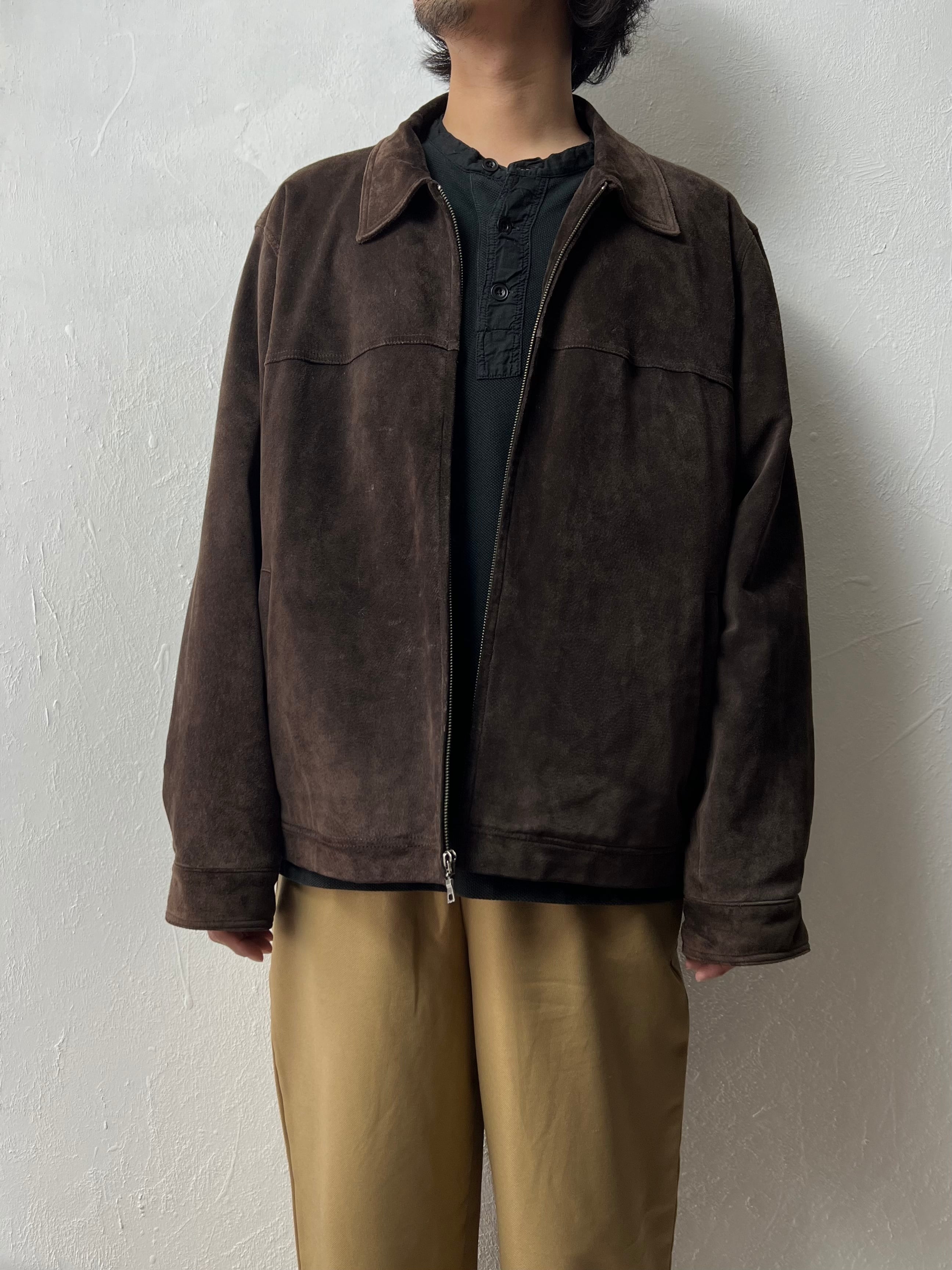 unisex】”Eddie Bauer” suede LEATHER jacket | SISON
