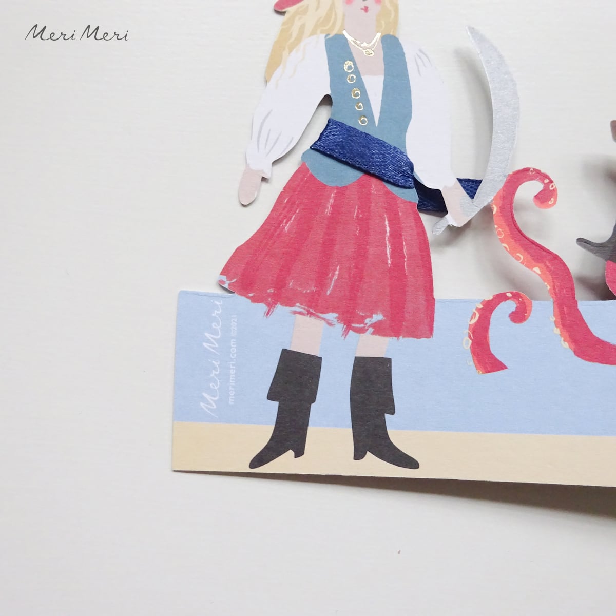 バースデーカード Pirate Concertina Card [Meri Meri] 223533