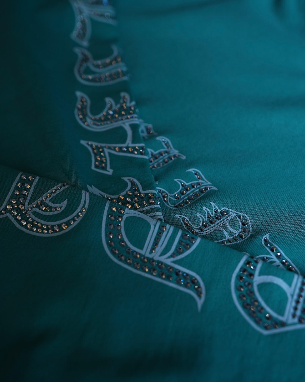 RHINE STONE SHIRTS TURQUOISE BLUE 【BB24017】