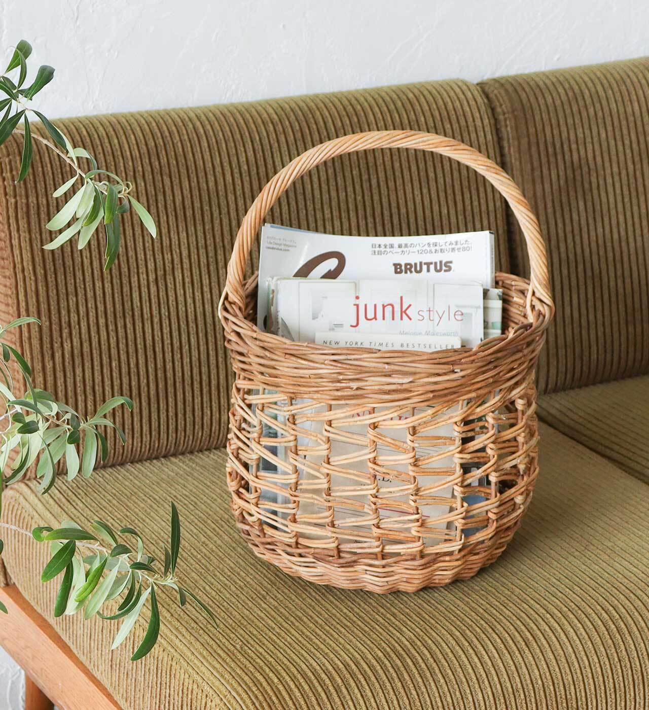 【雑貨】アラログレトロラウンドバスケット