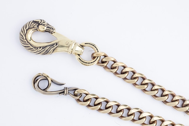 HORSE WALLET CHAIN BRASS (HORSEXHOOK)