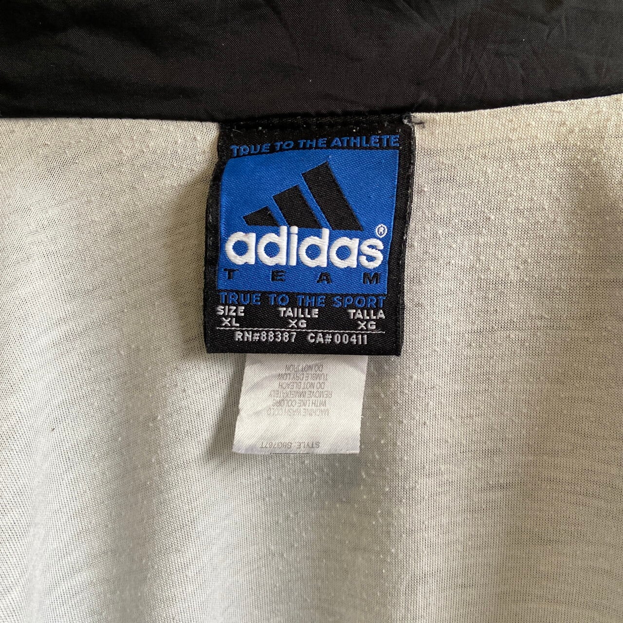 00年代 adidas アディダス ワンポイントロゴ 刺繍 サイドライン