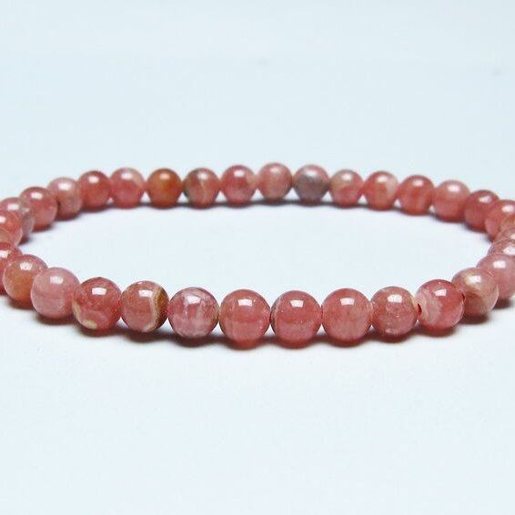 インカローズ ブレスレット 5mm ロードクロサイト ブレス 一点物 メール便可 [M便 1/10] 111-46553