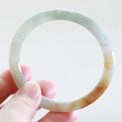 【内径 約54.5mm 】細めのバングルで付けやすい！ バングル A貨翡翠 jd_bg1229