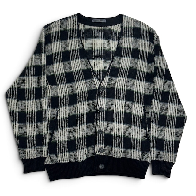 ISSEY MIYAKE   チェックカーディガン コットン リネン イッセイミヤケ