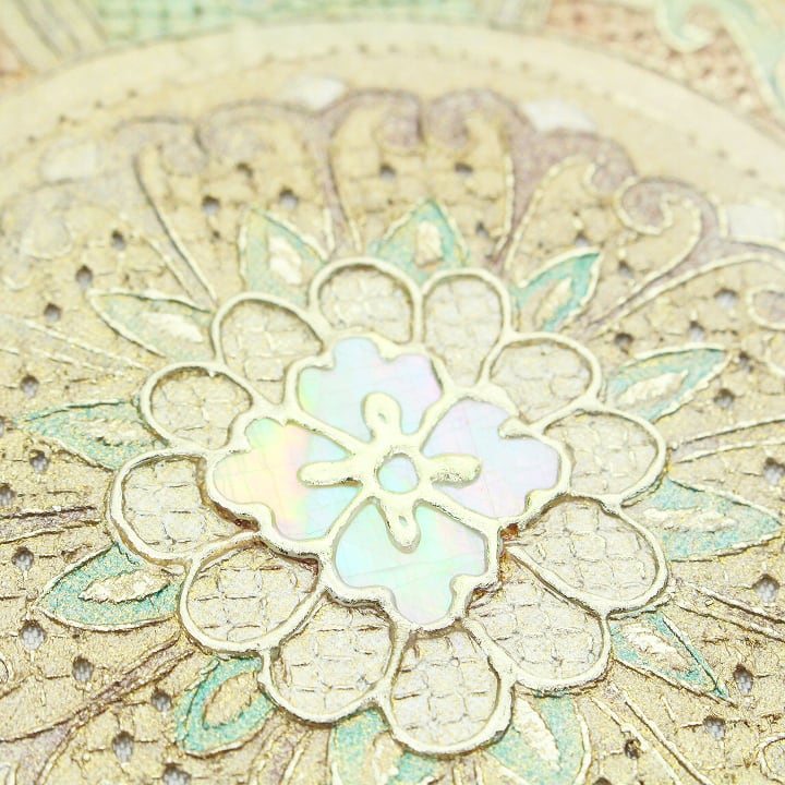 最高にエレガントな逸品　【螺鈿】と【スワトウ刺繍】　大人のフォーマル袋帯 最高にエレガントな逸品 【螺鈿】と【蘇州・スワトウ刺繍】 美品の【長