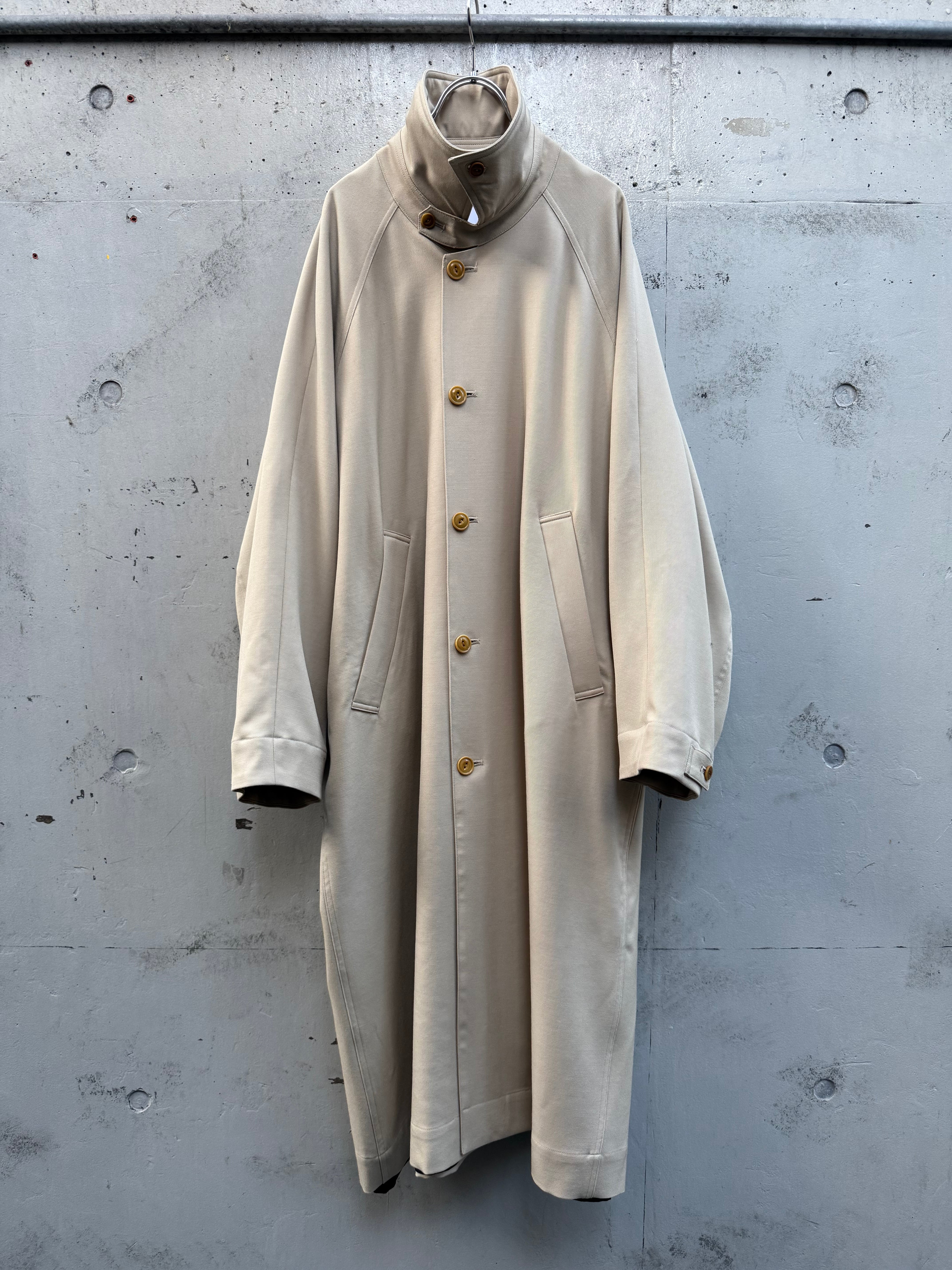『VOAAOV』BISHU OLD WOOL GABARDINE Long Coat / BEIGE