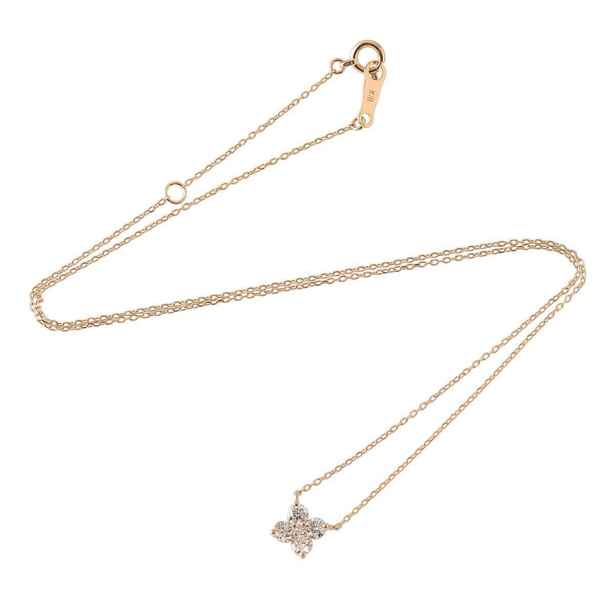 ヴァンドーム青山 ダイヤ ネックレス カローラ K18PG【23326】 ヴァンドーム青山 ダイヤ ネックレス カローラ K18PG【23326】 K18YG